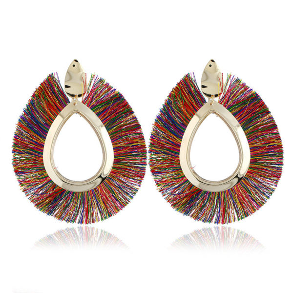 Boucle d'oreille en coton en forme d'éventail – Image 9