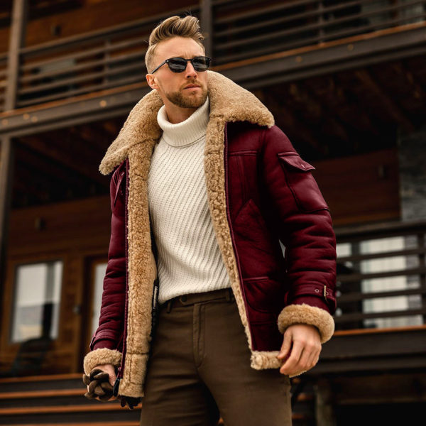 Veste d'hiver de Bad boys en polaire chaudes col de fourrure – Image 5