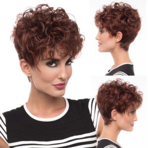 Perruque européenne et américaine cheveux courts et bouclés
