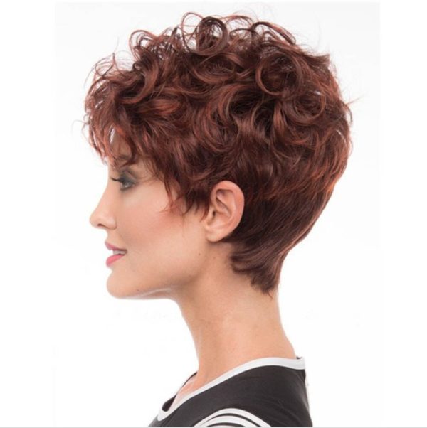 Perruque européenne et américaine cheveux courts et bouclés – Image 2